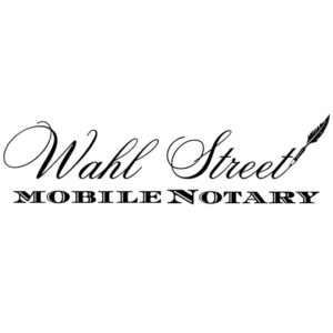 Wahl Street Mobile Notary Logo